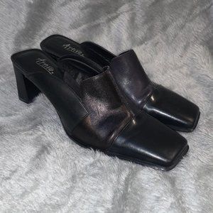 Artiva Black Mules "Ivana" Size 7.5